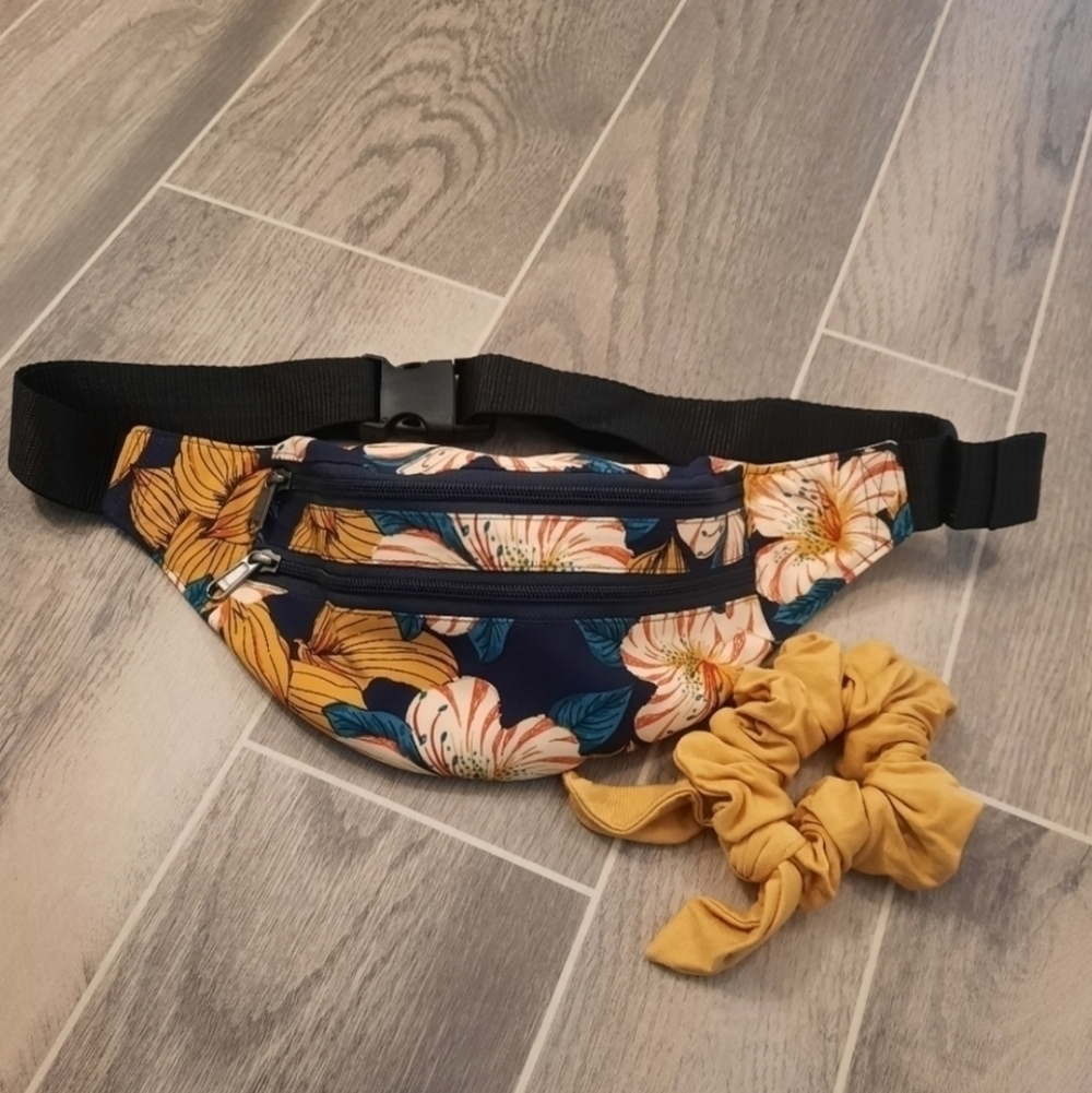 💙Fair Trade Empower Midnight Golden Tropical Fanny Pack Set